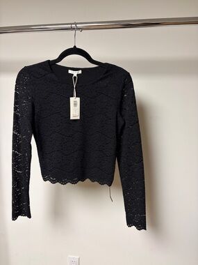 Z supply aurora lace top black
